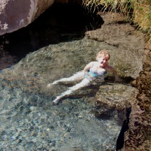 Enjoying the warm water